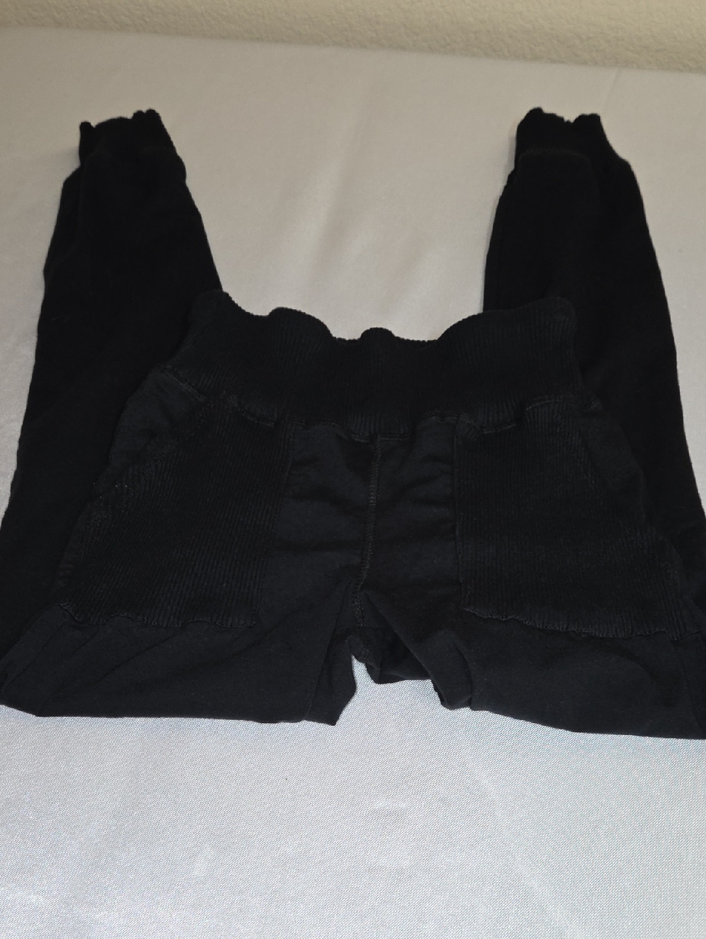 One Step Ahead Black Ribbed Cuff Jogger Leggings